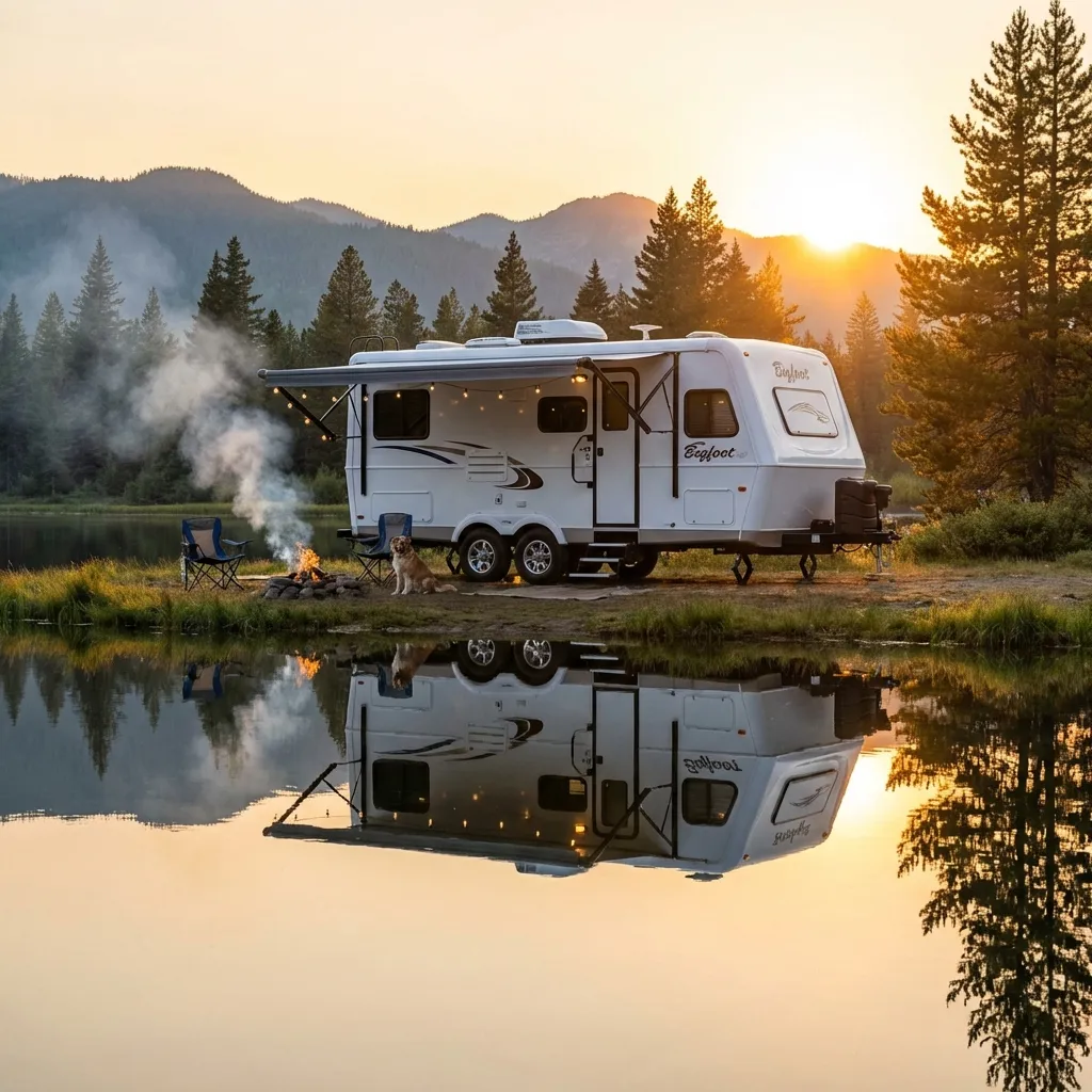 Bigfoot Travel Trailer on the open road